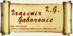 Krasimir Gaborović vizit kartica